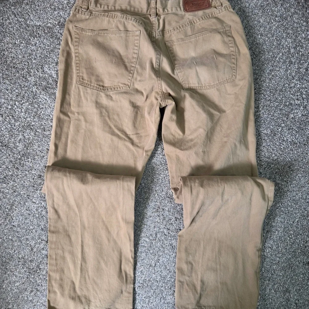 Polo‎ Ralph Lauren Mens Tan Khaki Authentic Dungarees Cotton Pants 32x32